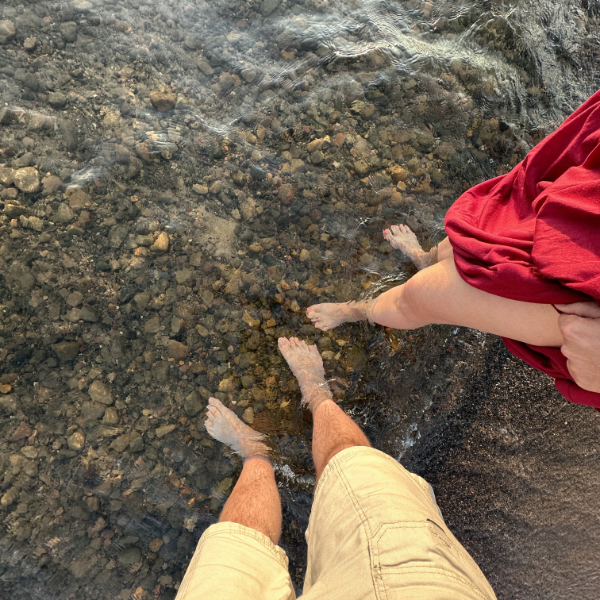 Feet in Lake Huron